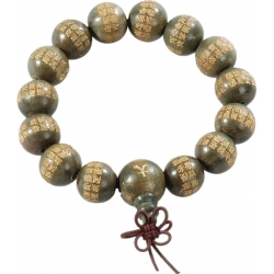 Shaolin náramek KWON zelené ornamenty