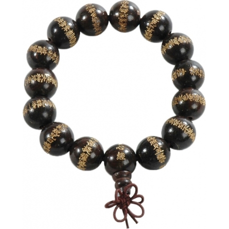 Shaolin náramek KWON černý ornament