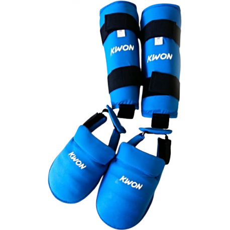 Sada chráničů na karate nárt + holeň KWON modrá