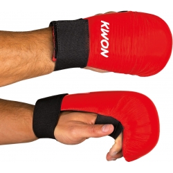 Rukavice na karate KWON volný palec červené